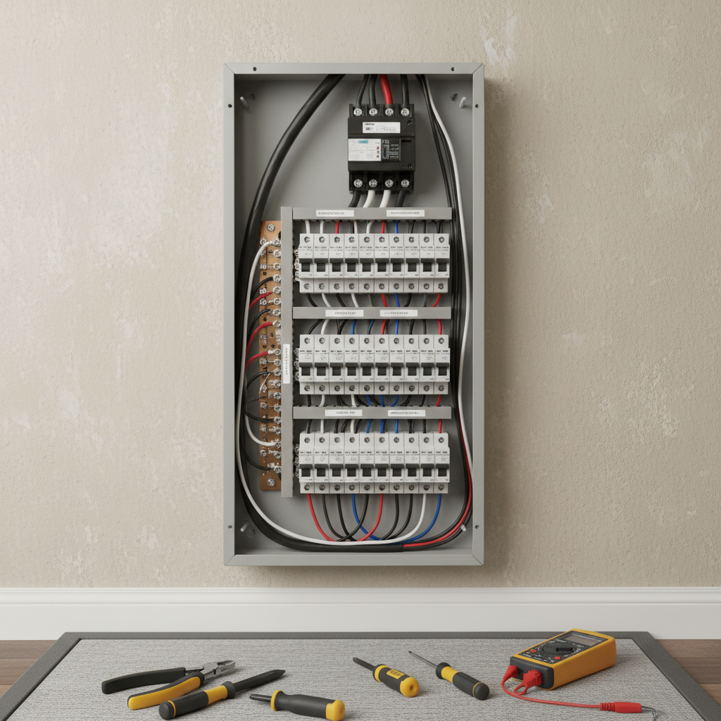 Completed electrical panel
