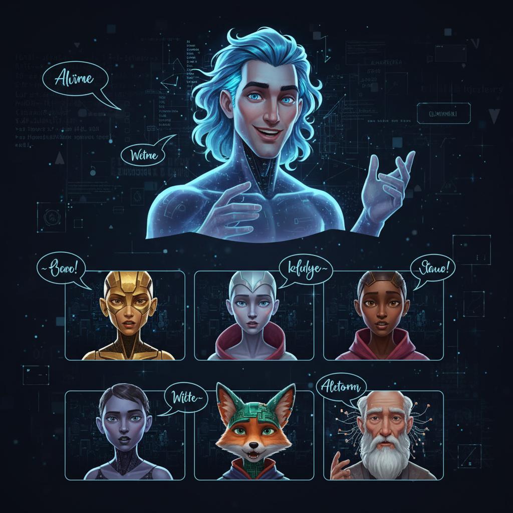 AI avatar presenting professional video content