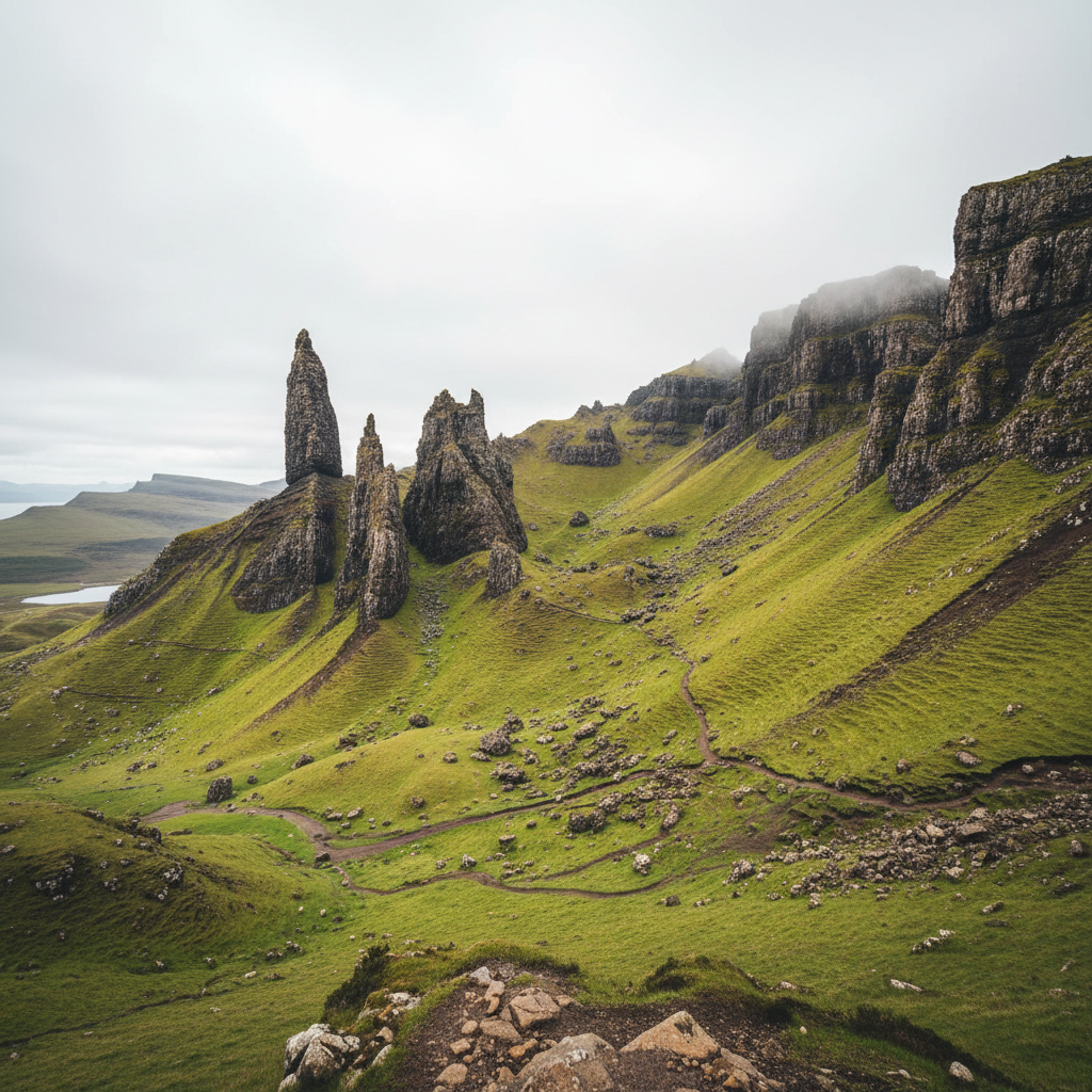 Old Man of Storr rock formation on the Isle of Skye Scotland