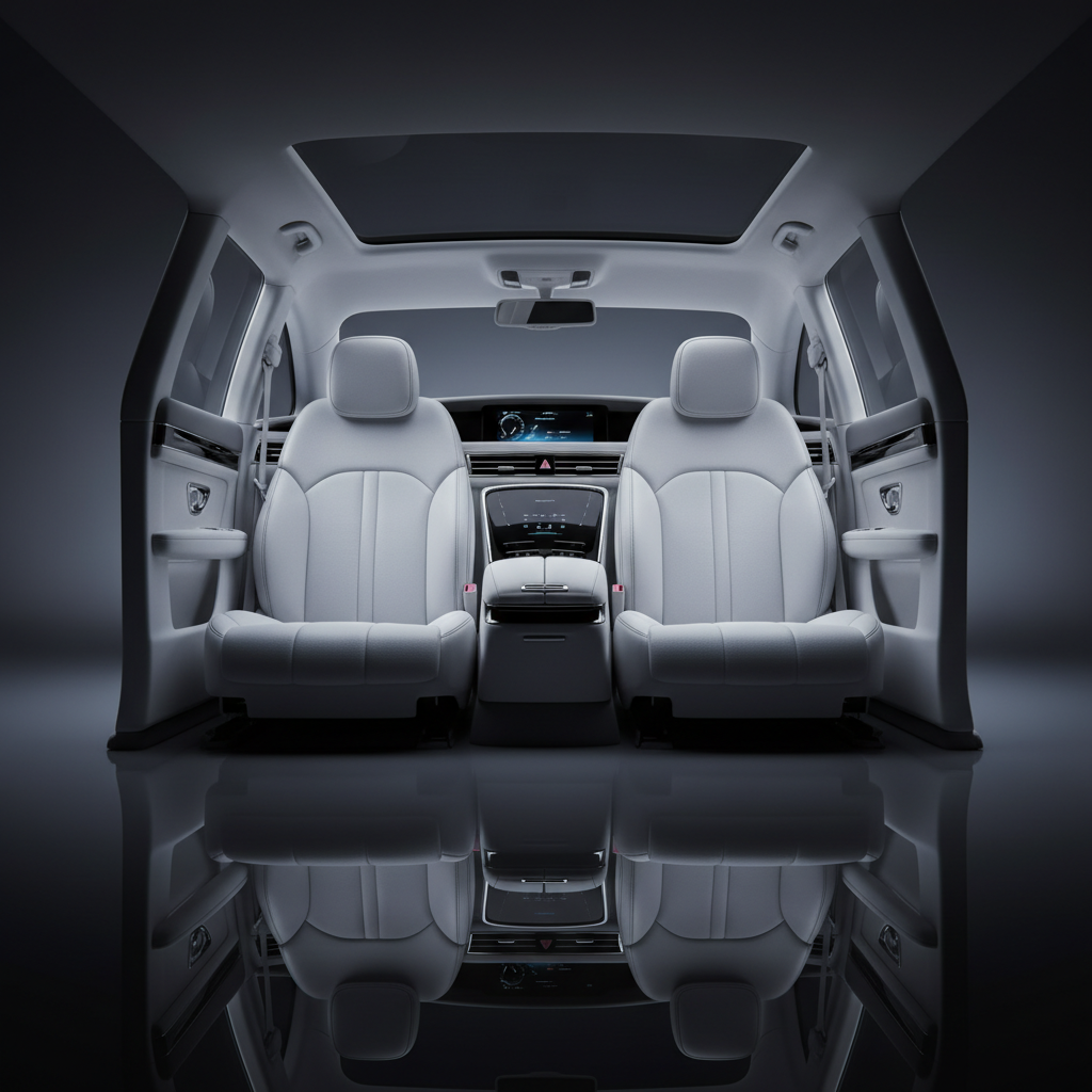 Spotlessly clean luxury car exterior with deep gloss finish after full detail service