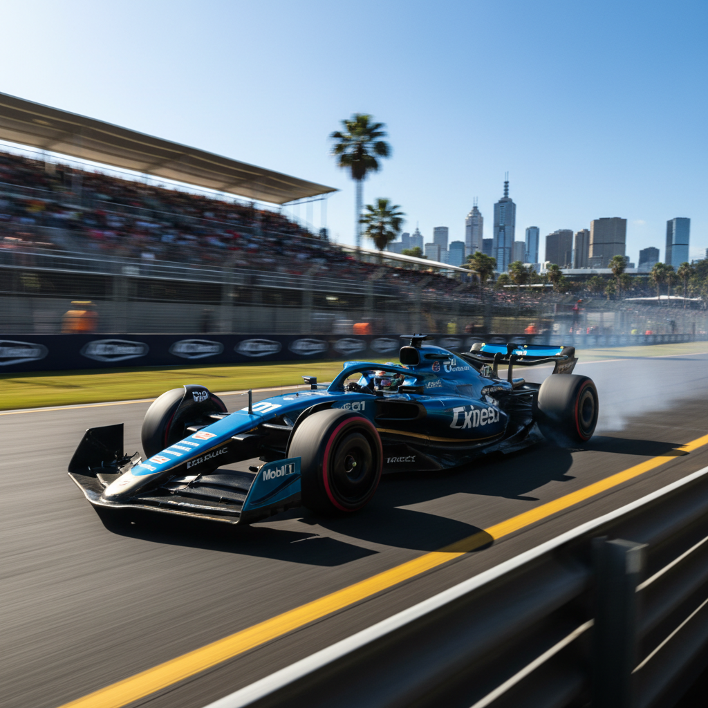 Cadillac Formula 1 car on track at 2026 Australian Grand Prix — America's 11th constructor debut season