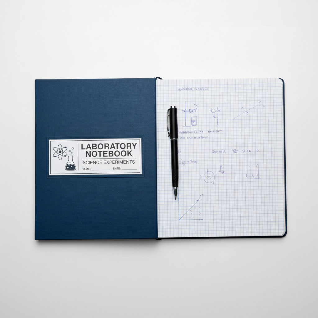 Practical copy notebook for science experiments