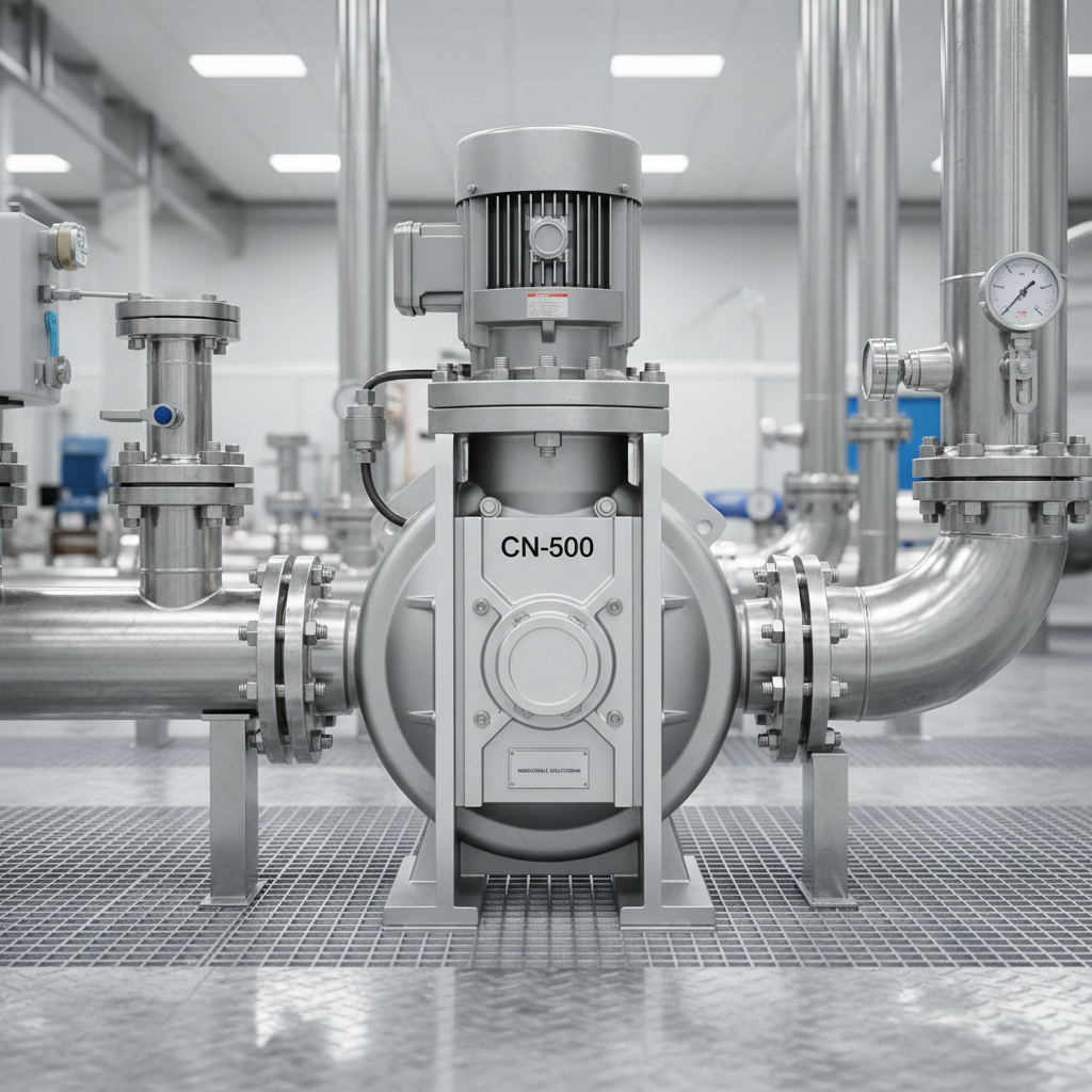 Industrial hydraulic pump in a clean workshop
