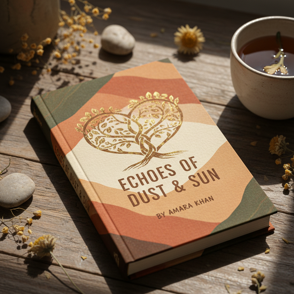 Warm earthy toned poetry book cover