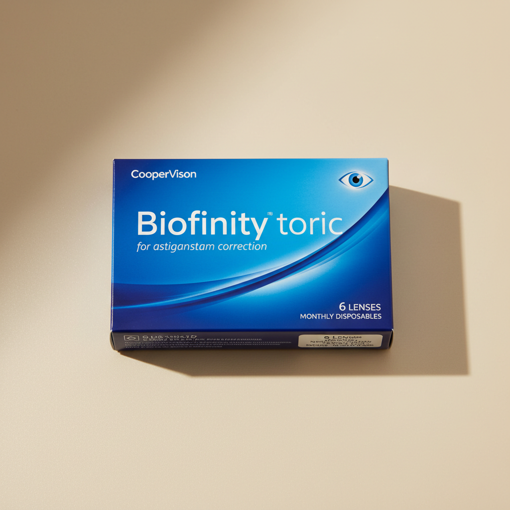 Lente de contato Biofinity Toric Multifocal em uso com visão nítida