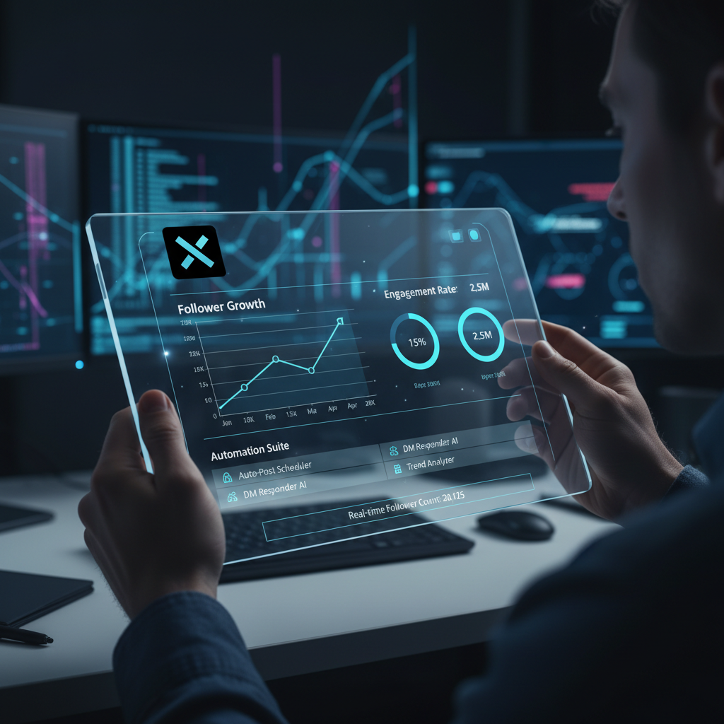 Twitter X automation with follower growth tracking and analytics