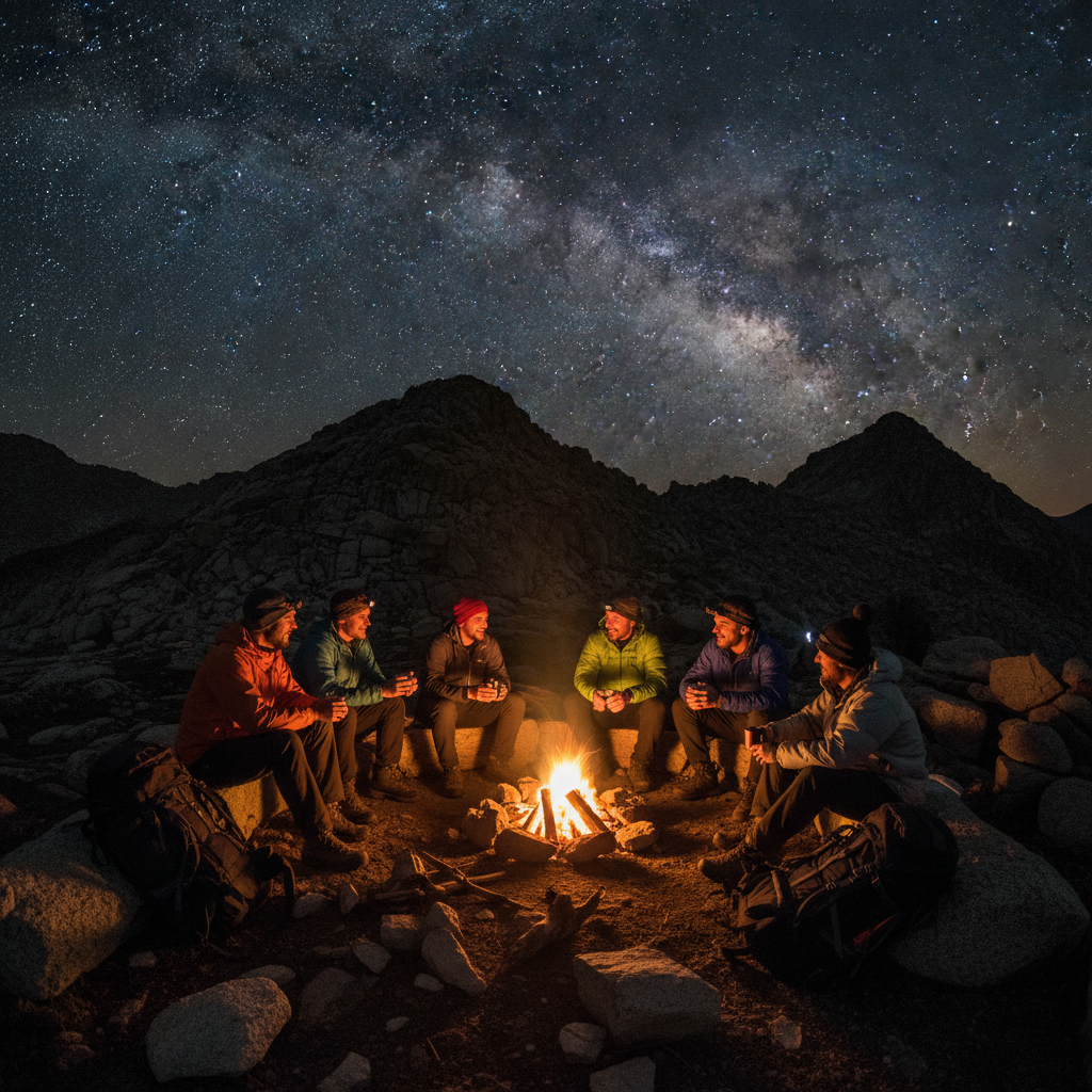 Trekking nocturno + fogón en la cumbre — publicación de TrailMaster Córdoba, actividad de aventura en Argentina