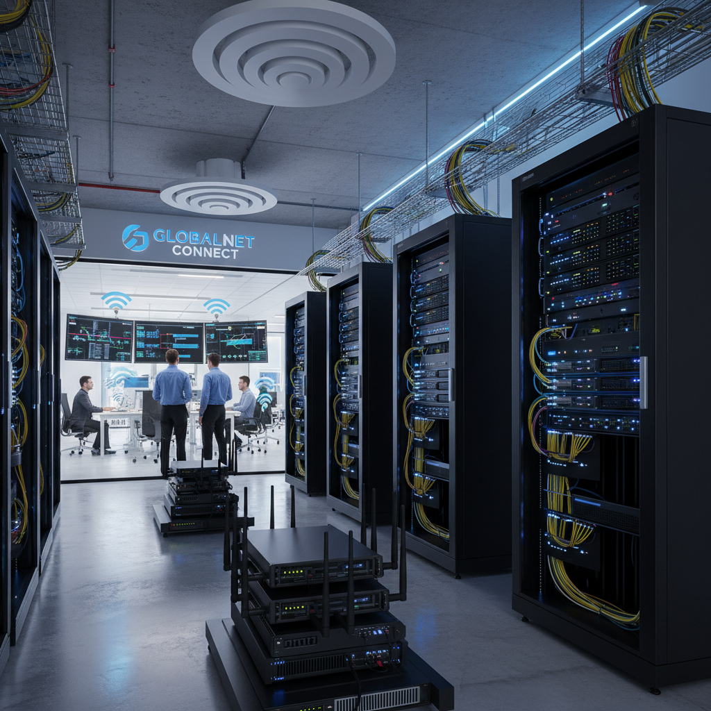 Infrastructure téléphonique professionnelle avec système 3CX et réseau fibre optique