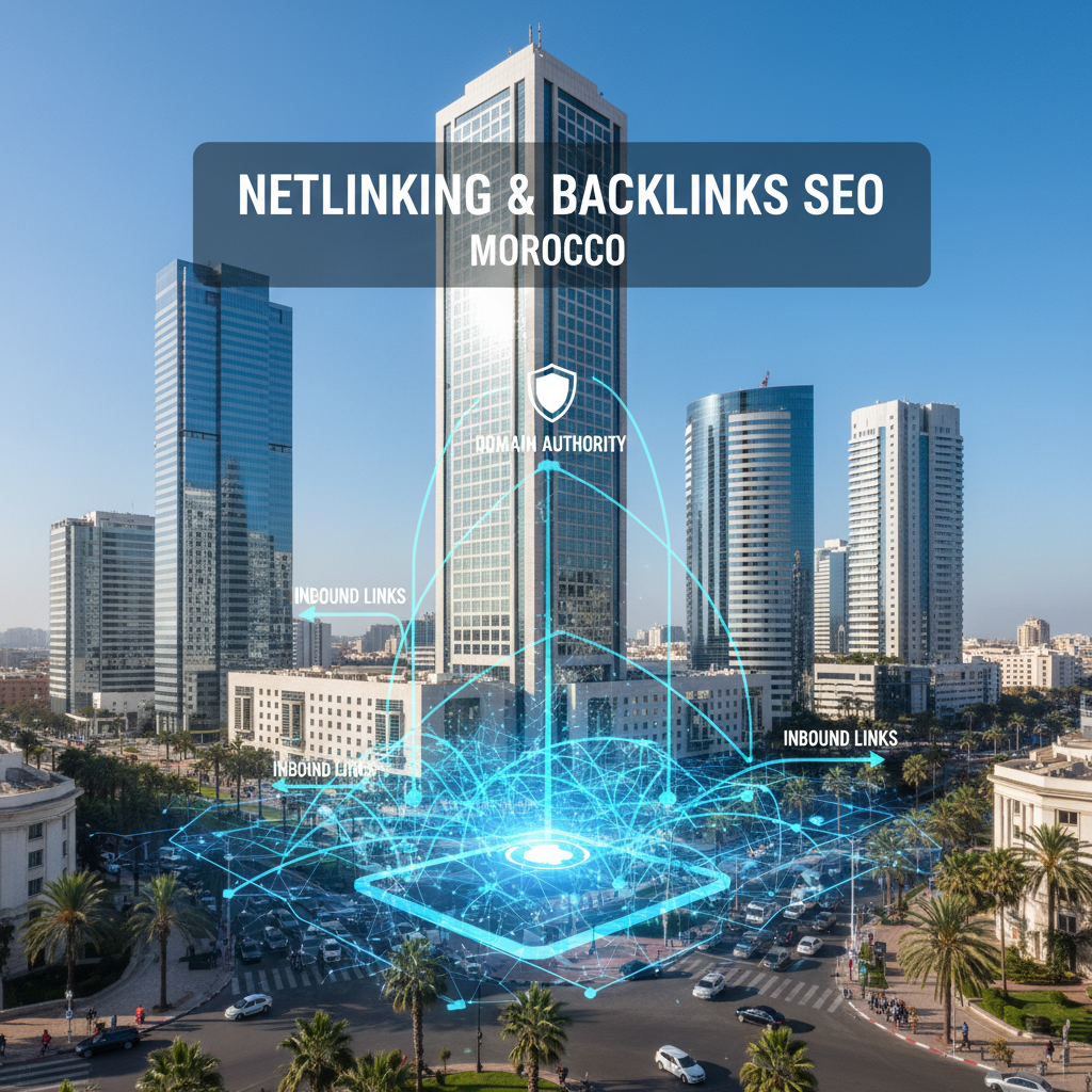 Netlinking backlinks SEO Maroc - construction liens entrants autorité domaine référencement Casablanca