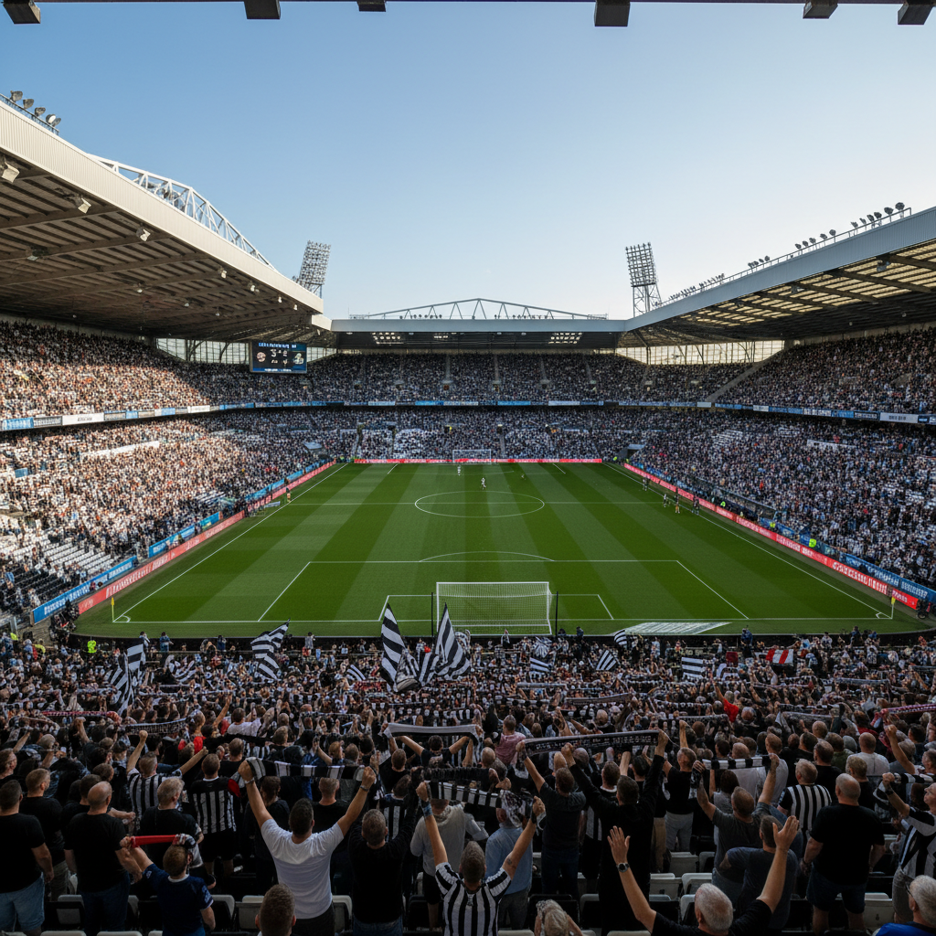 Stadion de fotbal plin cu suporteri, meci live transmis prin Televiziune Online