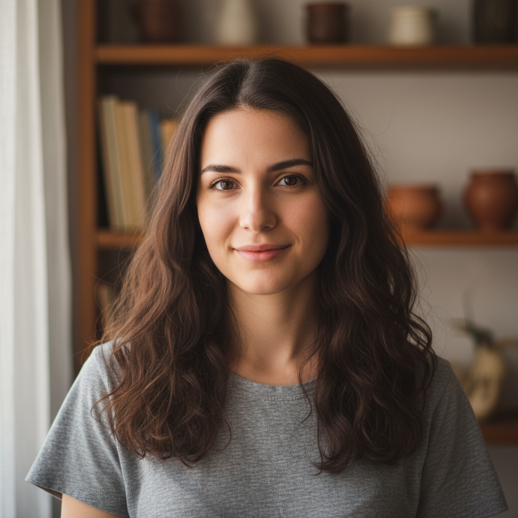 Andreea Florescu, Romanian woman with dark hair smiling warmly