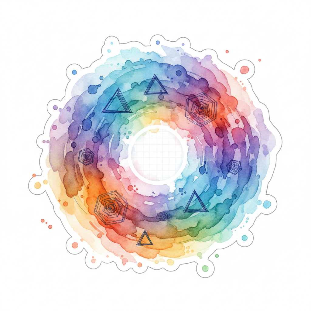 Colorful AI-generated artwork showing diffusion process visualization