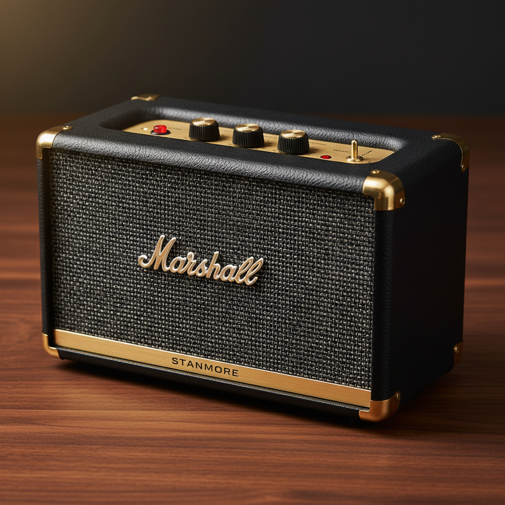 Marshall Stanmore vintage-style Bluetooth speaker with guitar amp design