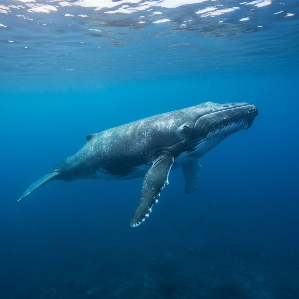 Blue Whale — Balaenoptera musculus in natural habitat