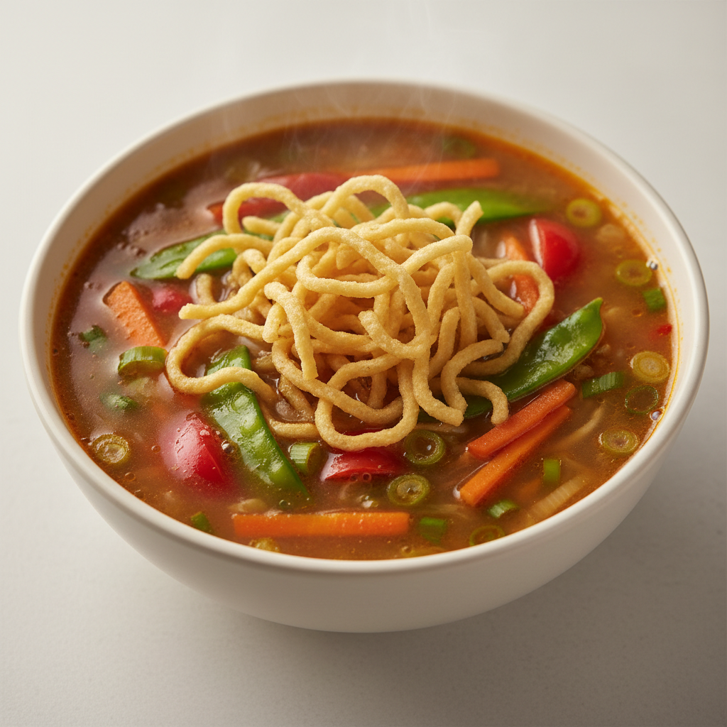 Manchurian Dry — Crispy veg manchurian dry, Indian café food photography with warm colours and appetising presentation