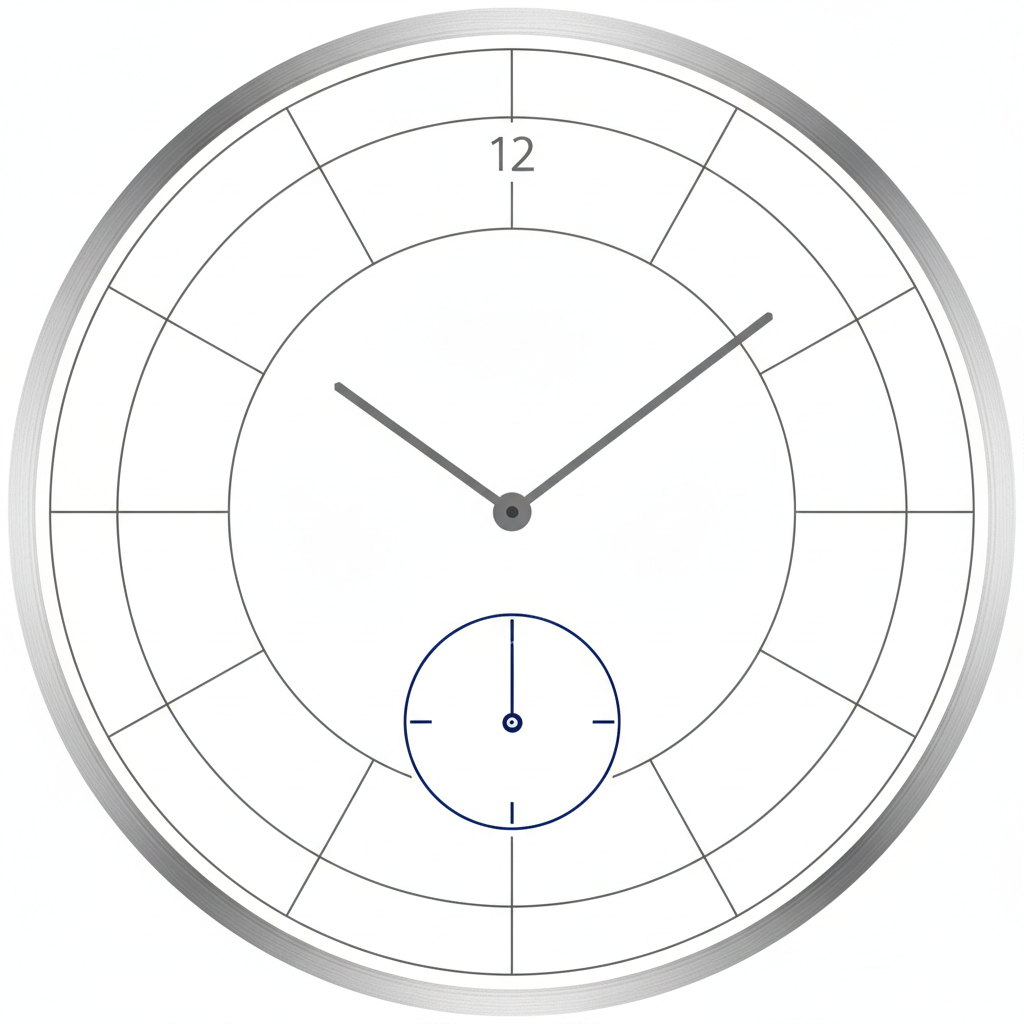 Minimalist watch brand Facebook ad with clean white background and serif typography