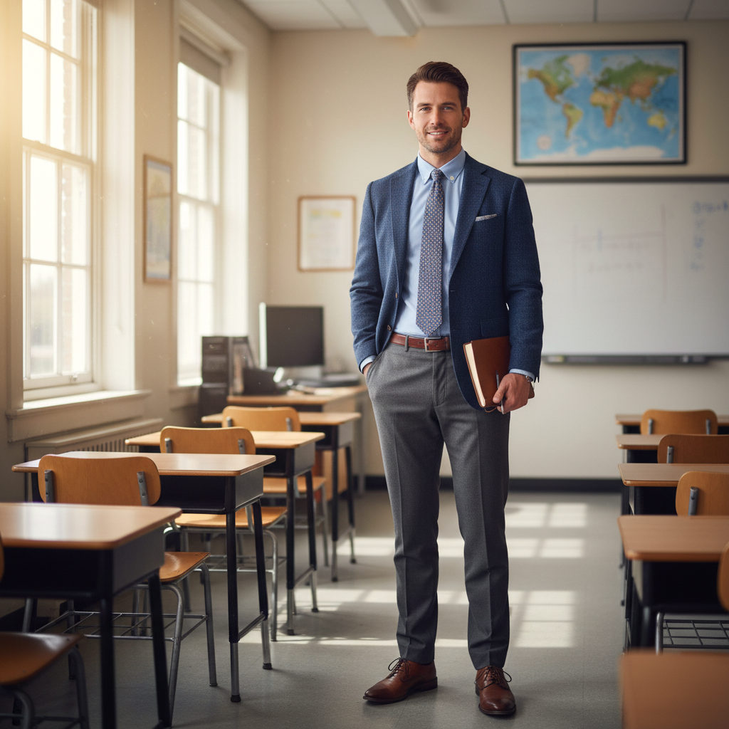 Male professional educator in smart attire