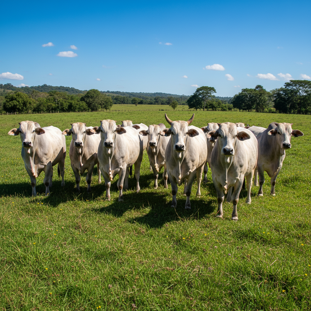 Black and white Holstein dairy cow in green Colombian highland pasture, clean coat