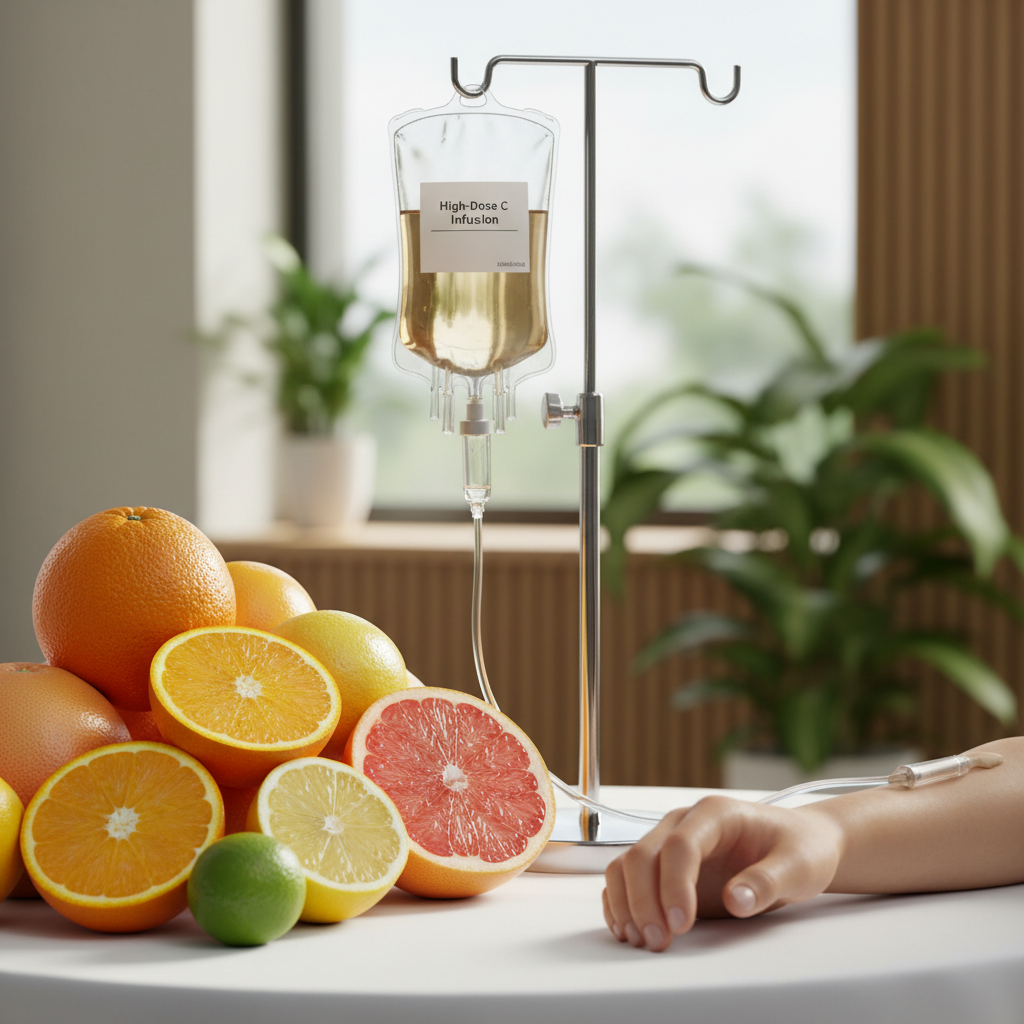 Zitrusfrüchte und Vitamin C Hochdosis Infusion