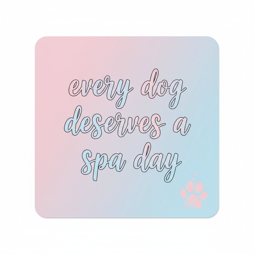 Pastel quote tile - every dog deserves a spa day