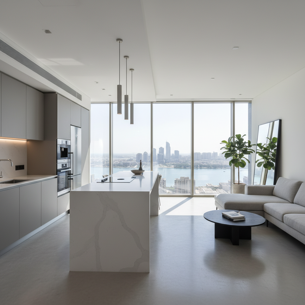 شقة فسيحة بنوافذ بانورامية وإطلالة على جزيرة الريم في أبوظبي