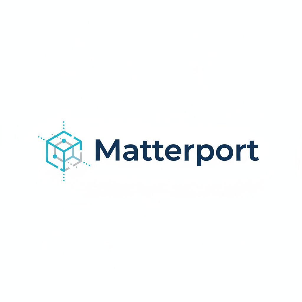 Matterport technology logo on white background representing 3D scanning innovation