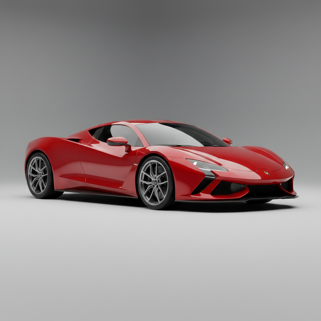 Exotic supercar with mirror-like paint correction and ceramic coating finish reflecting Boca Raton Florida environment