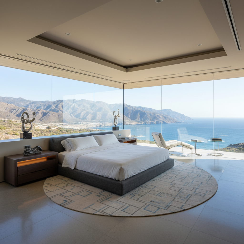 Master bedroom with panoramic desert views