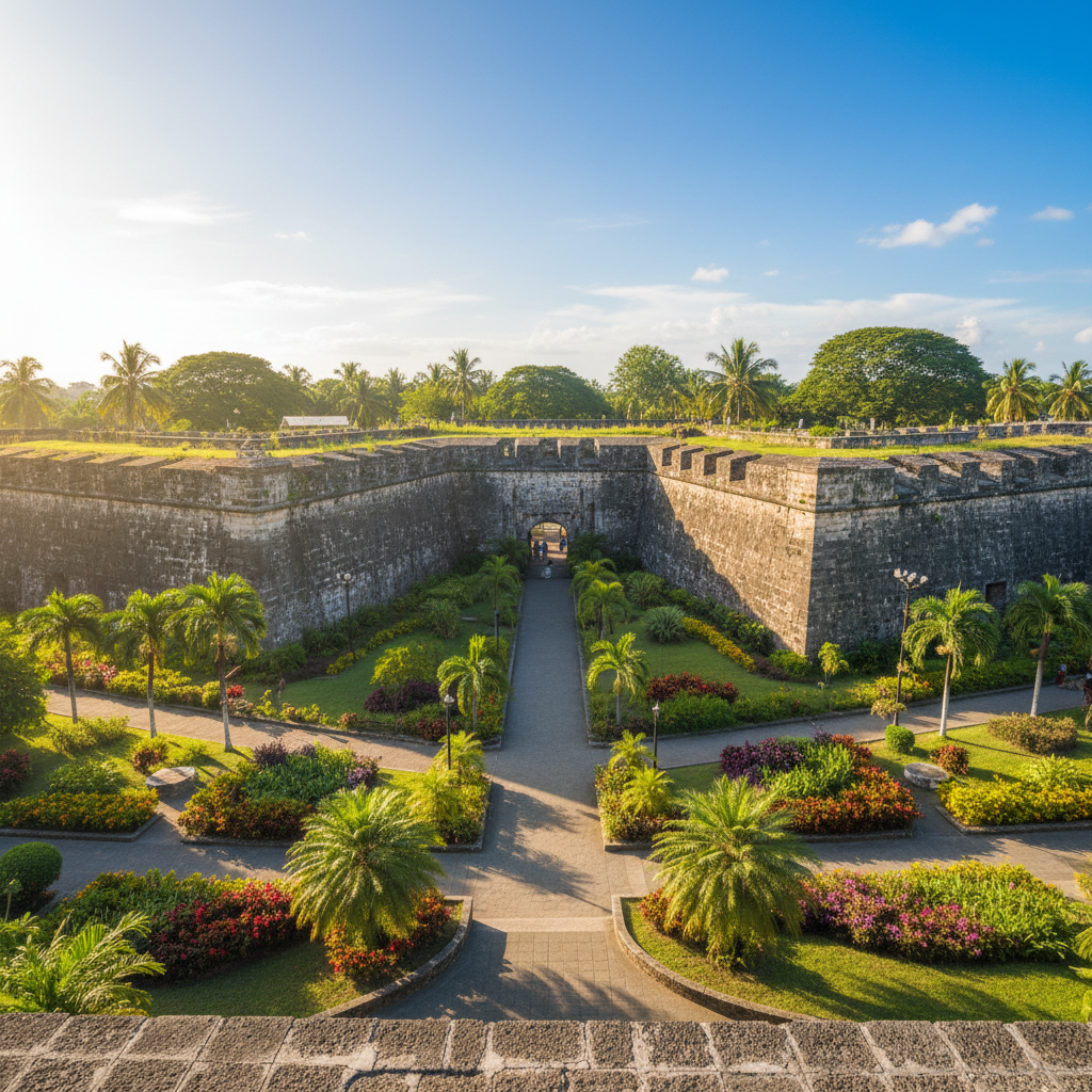 Basilica del Santo Niño historic church in Cebu with Spanish colonial architecture and bell tower