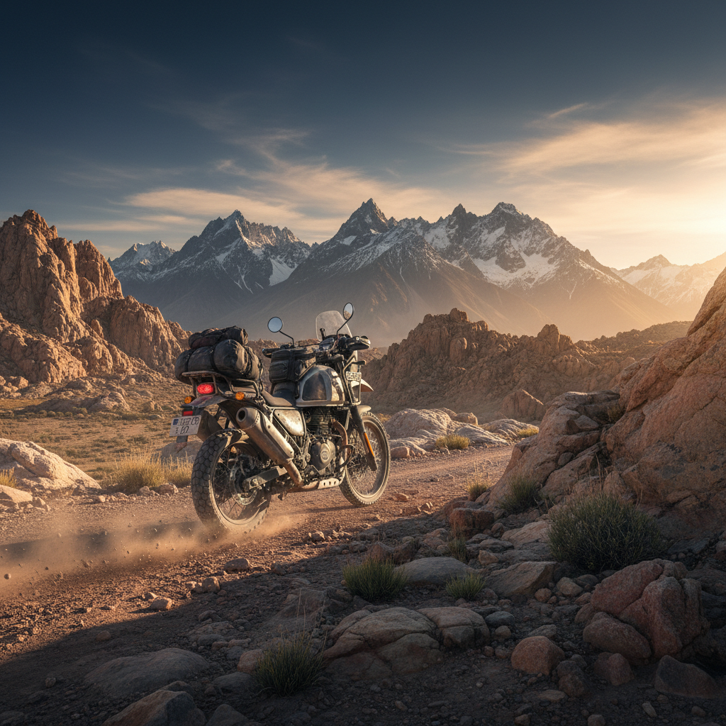 Royal Enfield Himalayan 450 en terreno de aventura andino