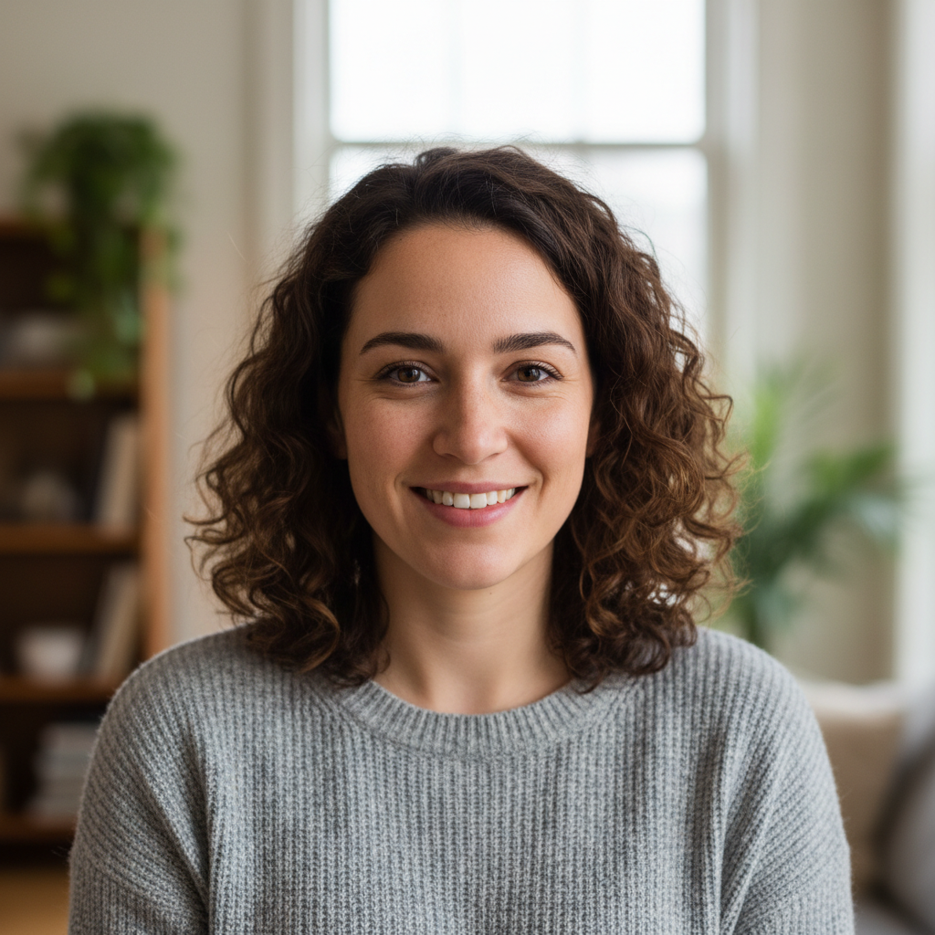 Community-Mitglied — Frau mit lockigem Haar