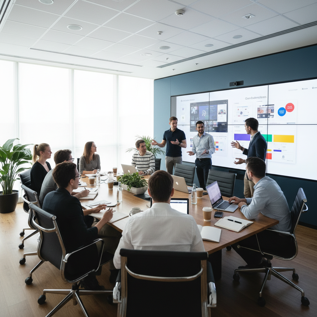 Équipe Concept Numérique en réunion collaborative avec client