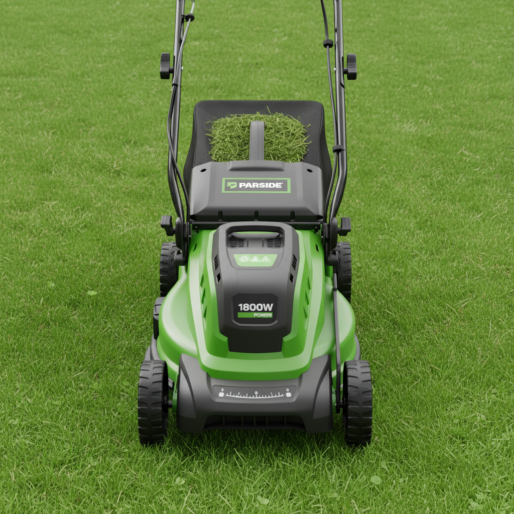 Maşină electrică de tuns gazon 1800W cu colector de iarbă verde