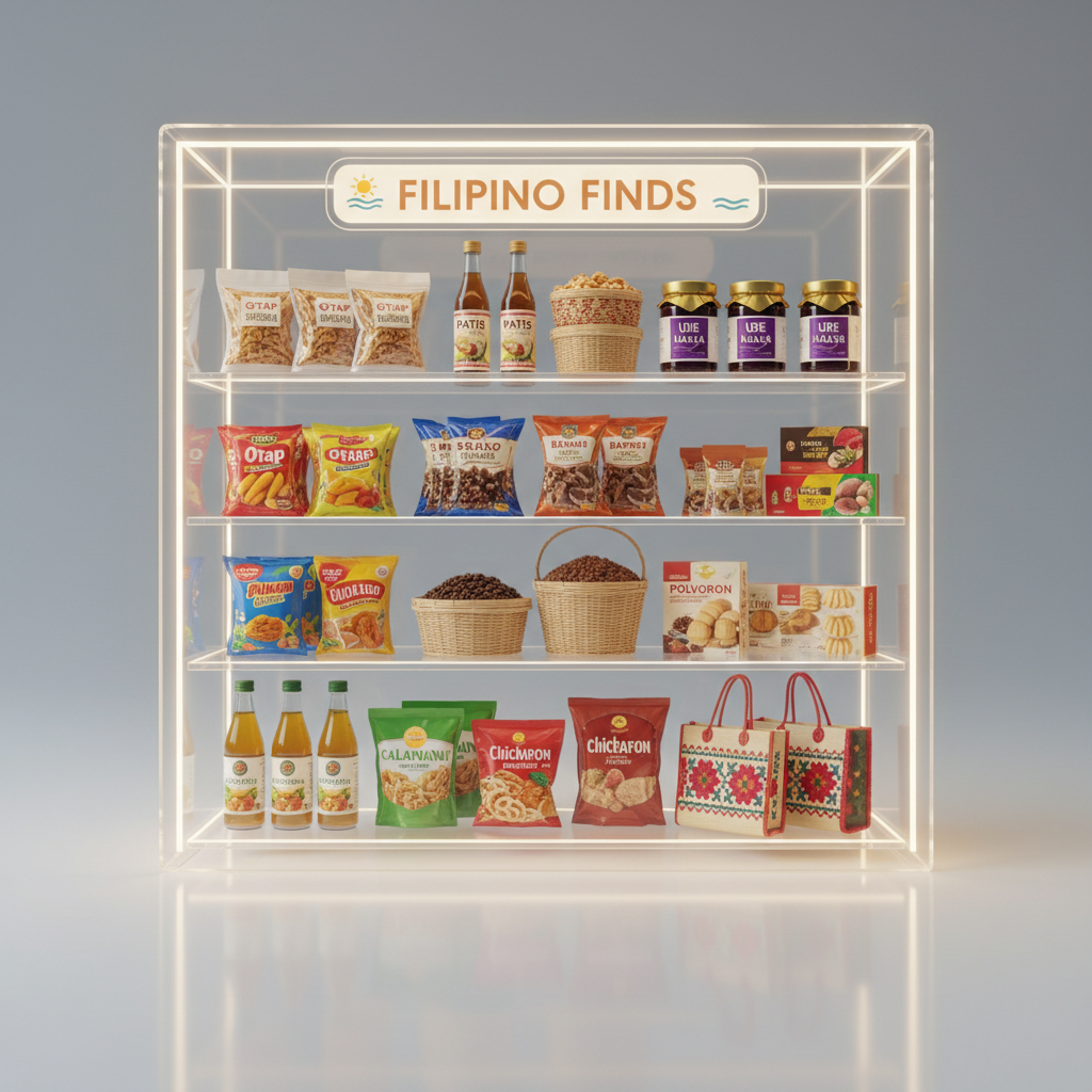 Filipino products displayed in a digital marketplace storefront