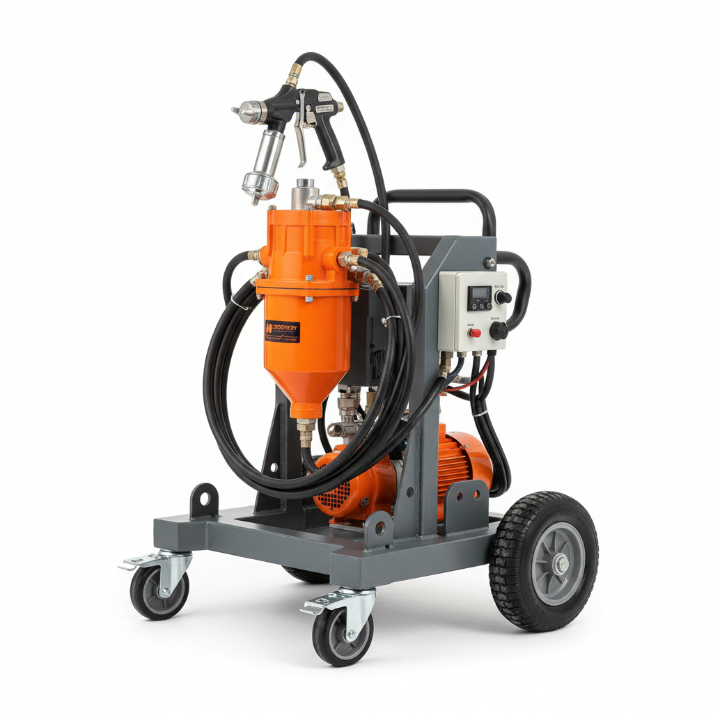 Professional Graco spray equipment setup for polyurea coating application in industrial setting