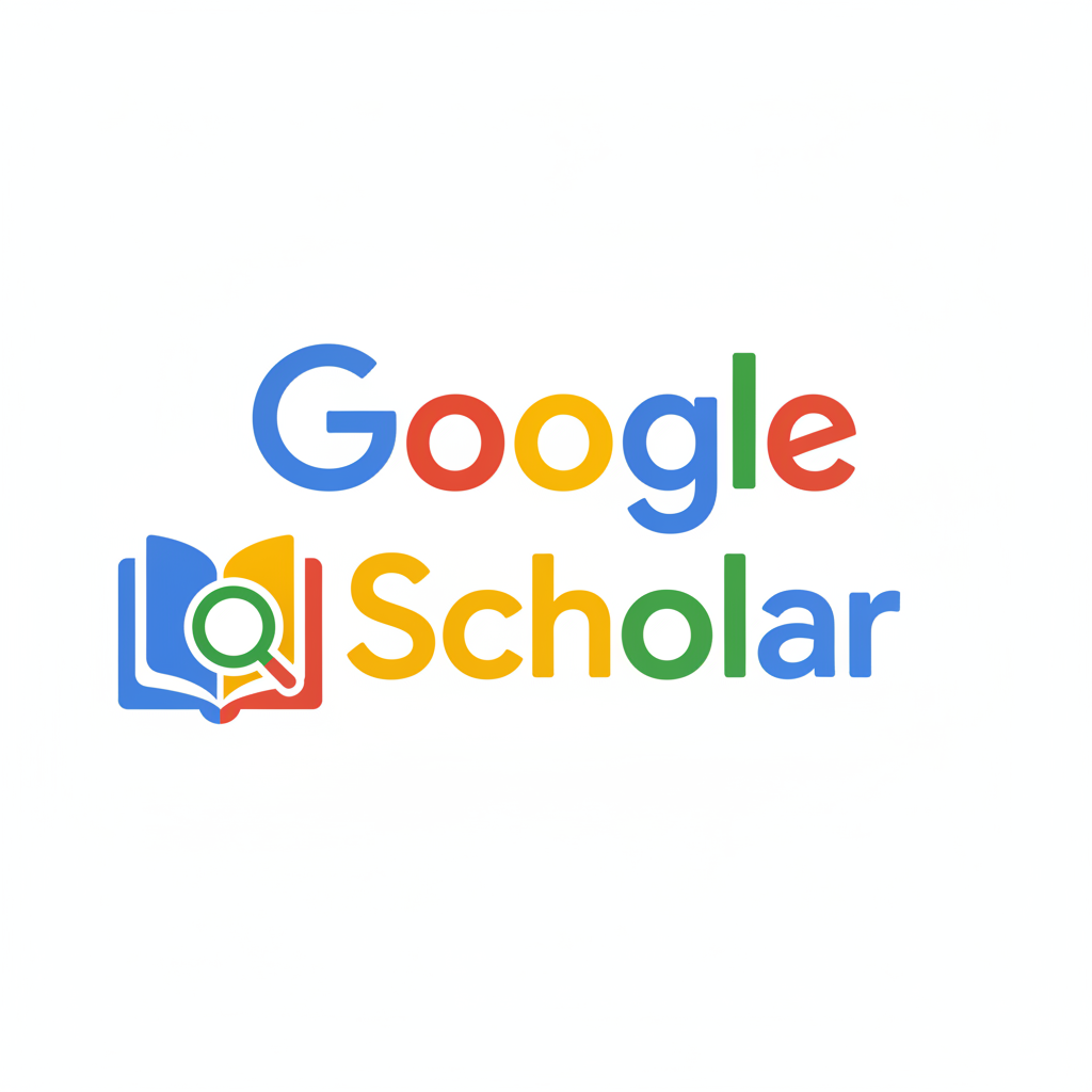 Google Scholar logo with colorful letters on white background