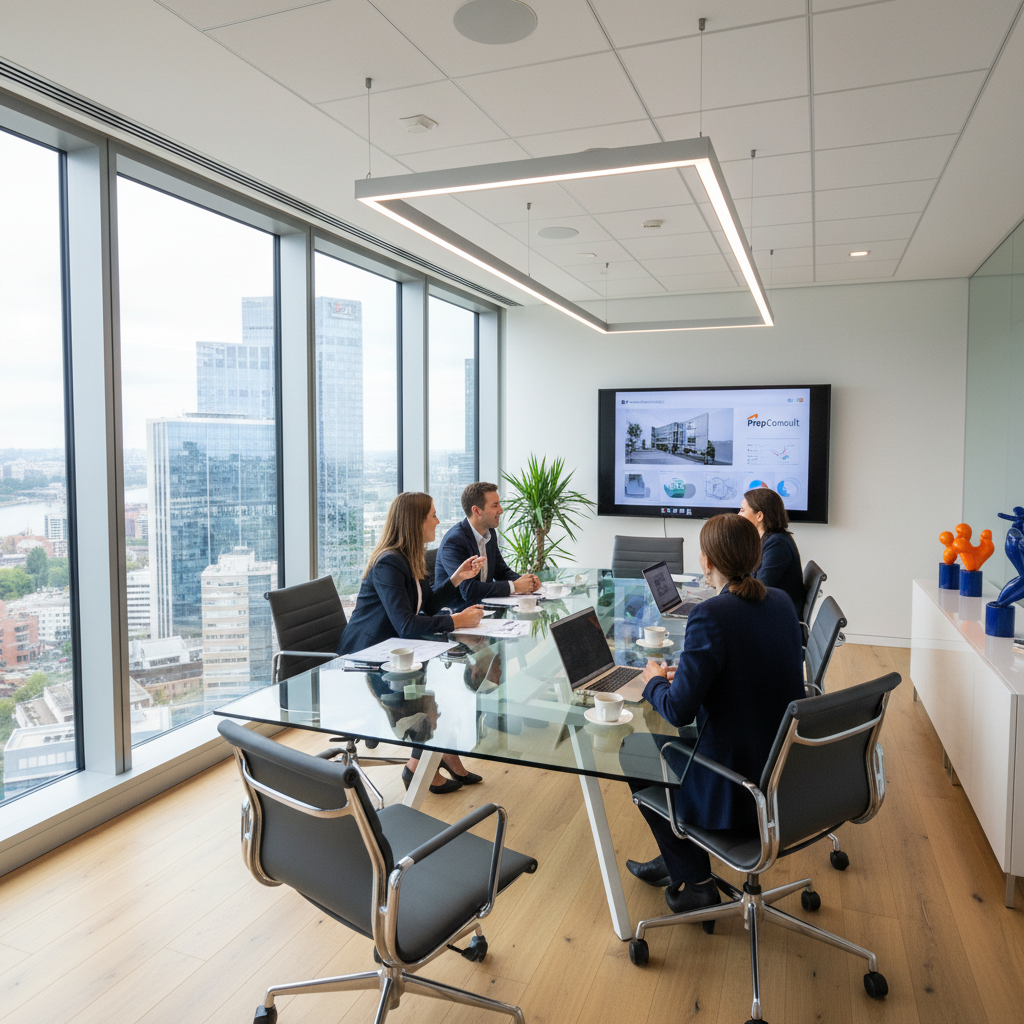 DCPL team consulting with MSME client in bright collaborative workspace