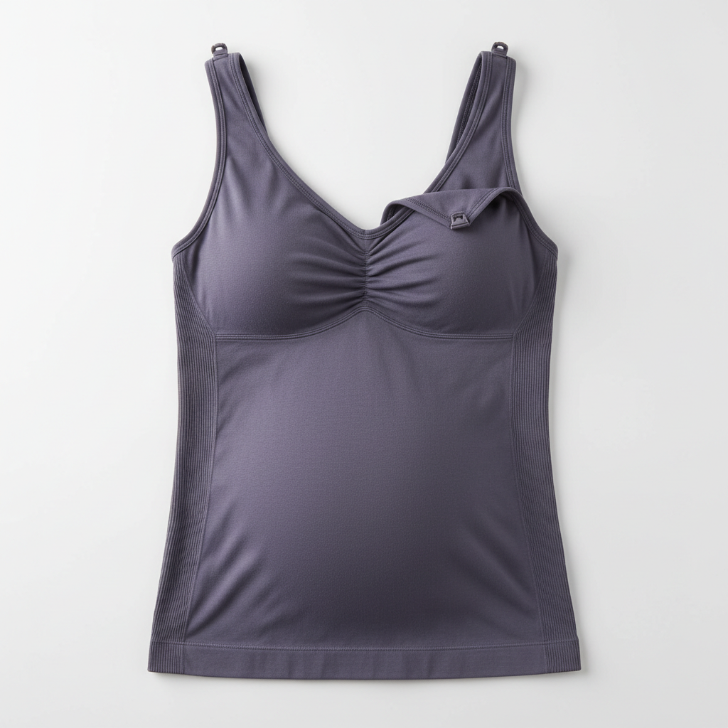 Dusk nursing tank suitable for third trimester through postpartum