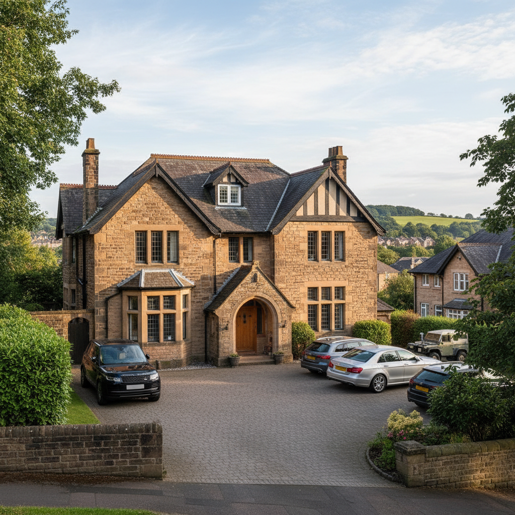 Large six-bedroom semi-detached family home in Audenshaw Manchester with generous plot and double driveway