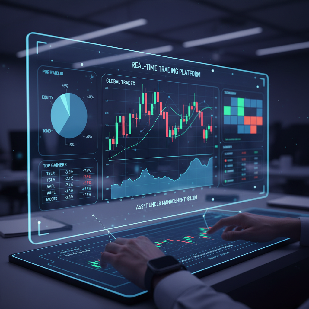 Finansal trading dashboard ekranı