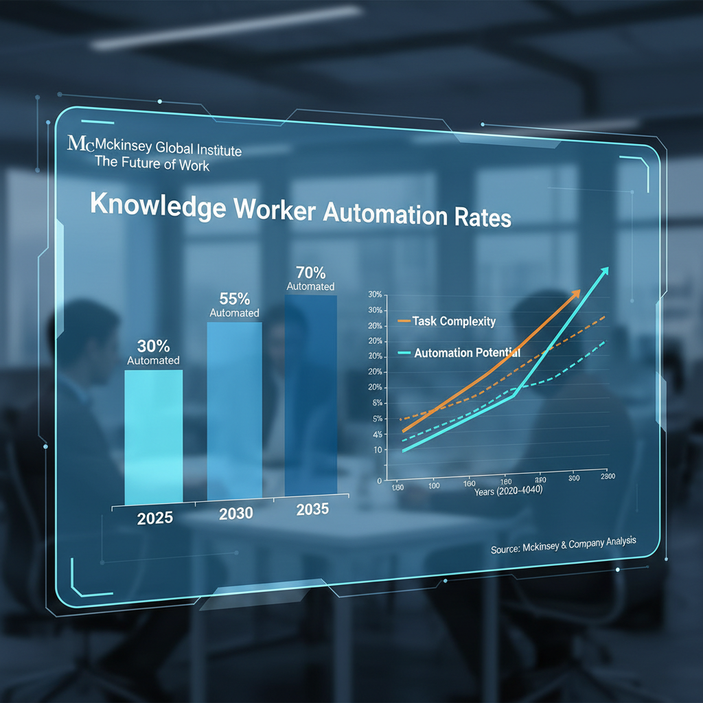 McKinsey research data visualization on knowledge worker automation rates