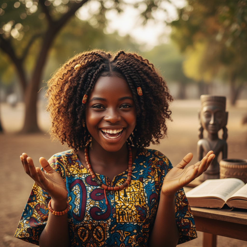 Adaeze Okonkwo, Nigerian business owner with natural hair and warm smile in professional setting