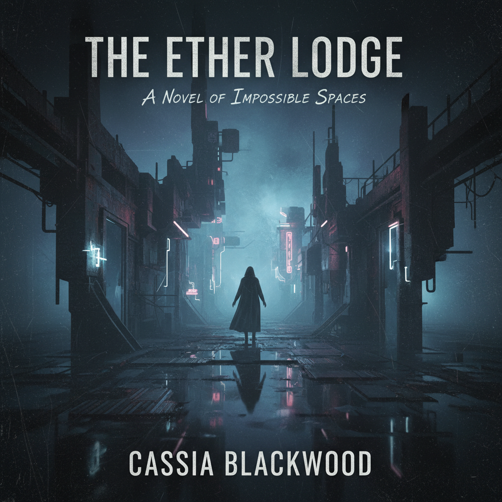 Dark moody book with abstract light photography on cover, editorial aesthetic