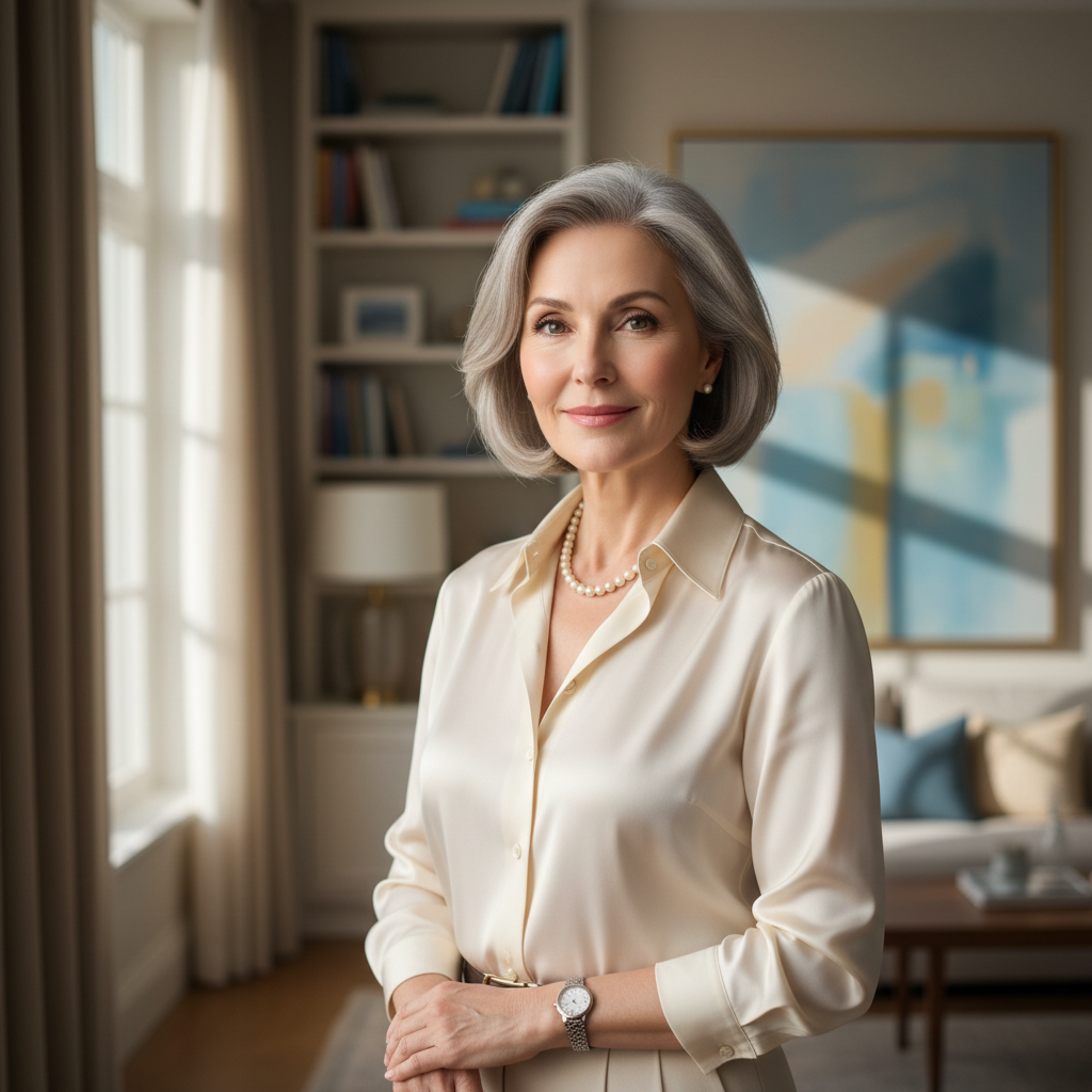 Patricia Holloway smiling woman in her 50s with short gray hair