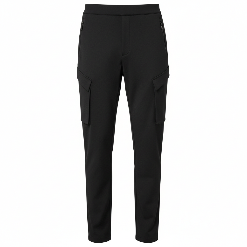 Black cargo trousers