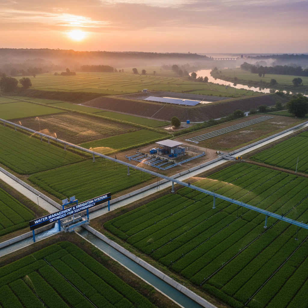 Water Management & Irrigation Systems course cover — agricultural field with green crops in daylight