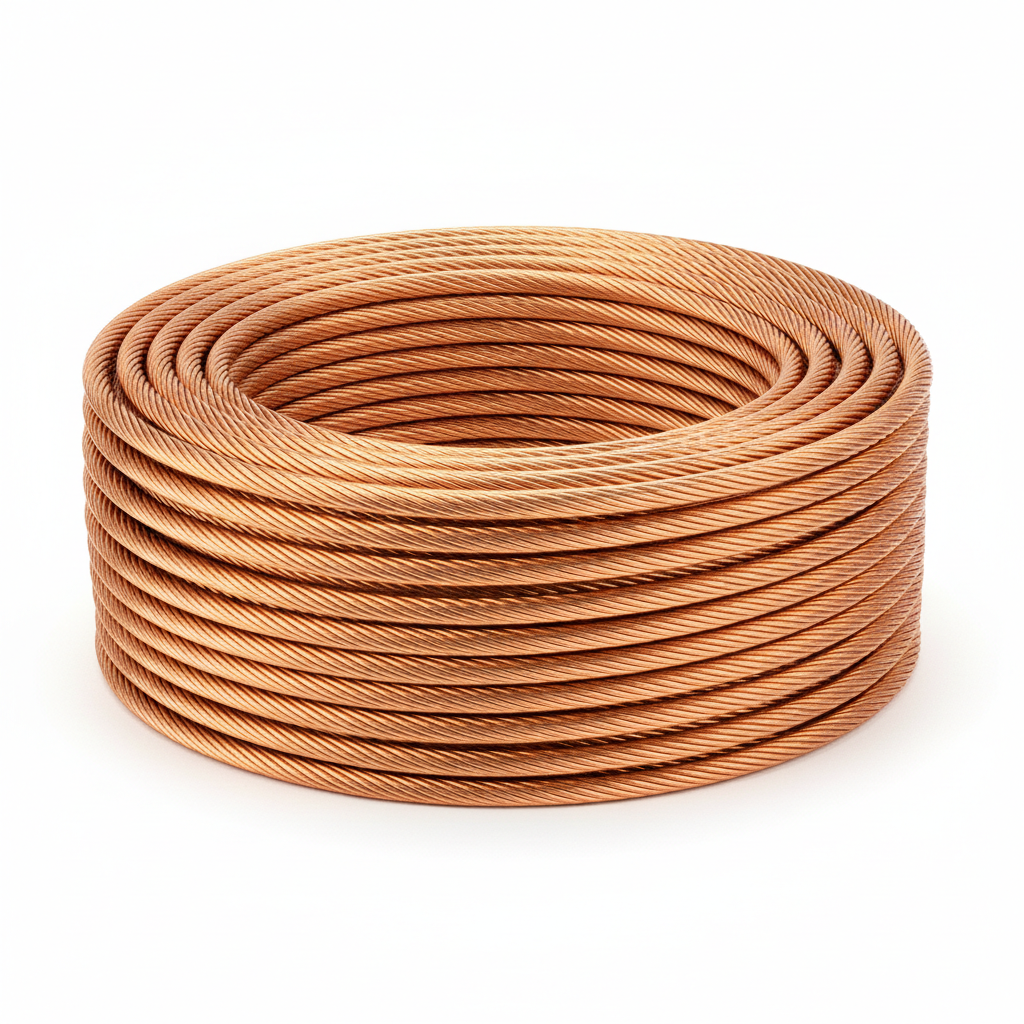 Coiled electrical cables and wiring on dark background