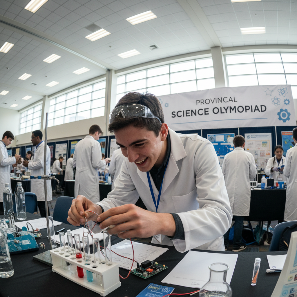 Étudiant en maintenance biomédicale travaillant sur équipement médical dans laboratoire universitaire