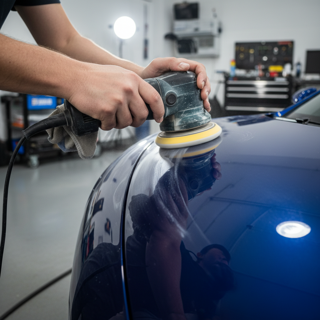Profesjonalne polerowanie lakieru samochodu — usuwanie rys i przywracanie głębokiego połysku
