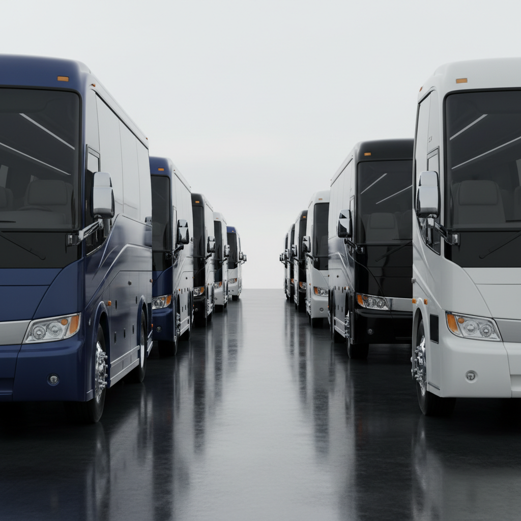 Shuttle bus service for concert and festival transportation, group event transit